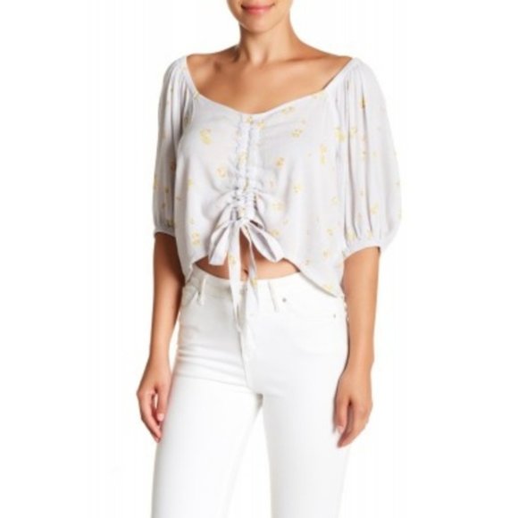 Abound Tops - Abound Cinch Front Square Neck Top P1